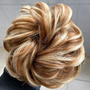 Tinashe Beauty banda elástica con cabello desordenado moño Scrunchy Chignon con banda elástica Messi postizos Donut para mujeres y niños