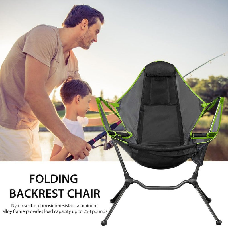 Relaxed Outdoor Camping Chair Rocking Chair Luxury Recliner Relaxation Swinging Comfort Garden Folding Fishing Chair