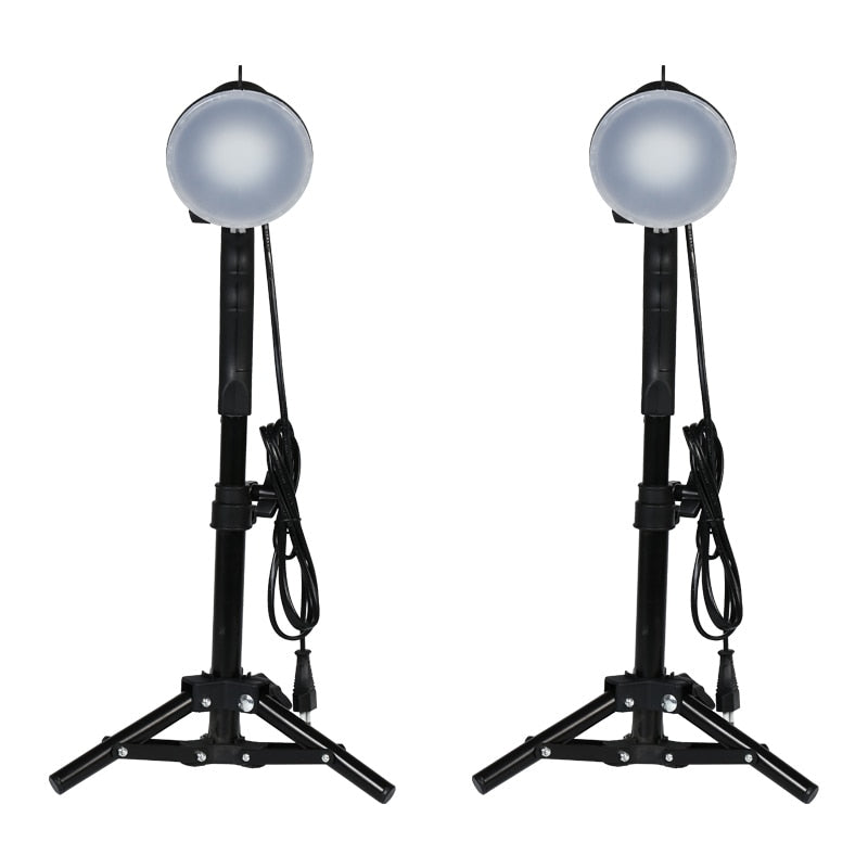 LED Lamp Photography Studio Light Bulb Portrait Soft Box Fill Light Bulb with 37CM Light Stand Tripod Photo Studio