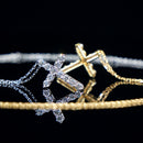 BOEYCJR 925 Silber D Farbe 1,1 Karat 3 mm Moissanite VVS1 Kreuzanhänger Halskette für Damen oder Herren
