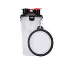 Botella de agua plegable portátil 2 en 1 para mascotas, contenedor de comida con cuenco plegable de silicona para mascotas, cuenco para viajes al aire libre, comedero para perros y gatos