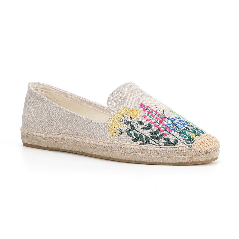 2022 Round Toe Espadrilles Schuhe Flache Damenmode Bequeme Damen Casual 2021Echte Rushed Hanf Zapatillas Mujer Sapatos