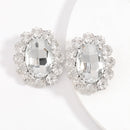 Pauli Manfi New Fashion Women Rhinestone Multicolor Earrings Elegant Ladies Personality Super Large Stud Earrings