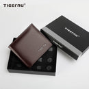 Tigernu High Quality Wallets Men Thin Money Purse Male Business Card Holder For Men Fashion Leather Wallet Short Purse Card Bag
