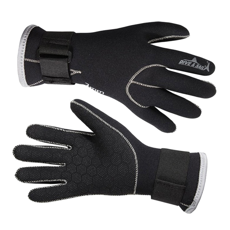 3 mm Neopren-Tauchhandschuhe, hochwertige Handschuhe zum Schwimmen, warm halten, Tauchausrüstung, brandneues blaues Tauchsegel