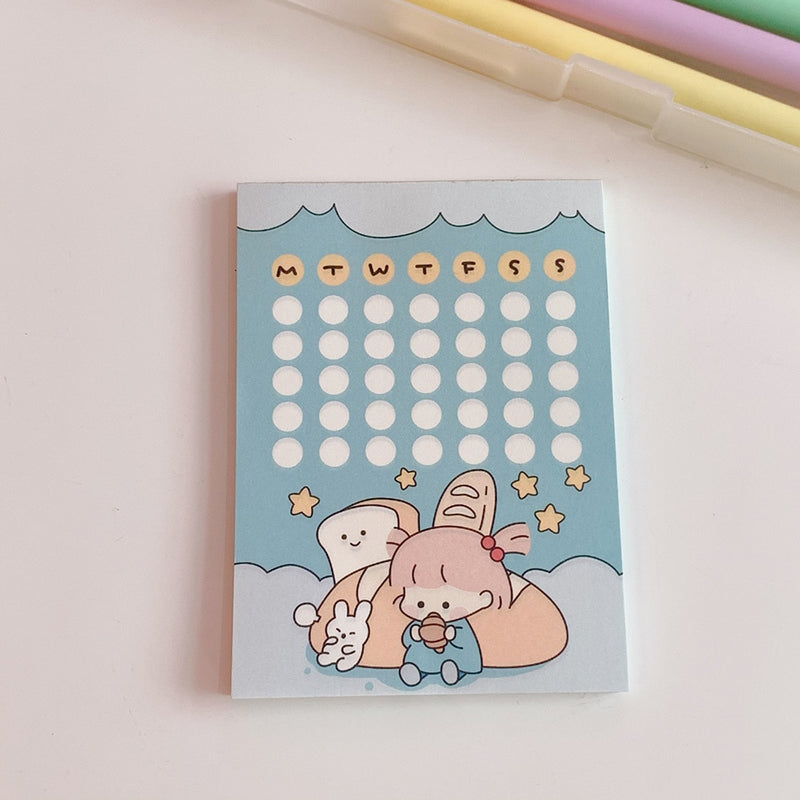 MINKYS Kawaii 50 Sheets Memo Pads Note Paper To Do List Check List Daily Planner Notepad Paperlaria Korean School Stationery