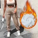 Pantalones pitillo holgados Rockmore para mujer, pantalones de chándal de pierna ancha negros de invierno, pantalones de chándal de gran tamaño, ropa de calle, pantalones de cintura alta