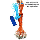 XCLOHAS American Hand Cast Net with Flying Disc High Strength Fly Cast Fishing Network 300/360/420/480/540/600/720cm Throw Net
