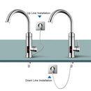 TINTON LIFE Stainless Steel Electric Water Heater Temperature Display Kitchen Tankless Instant Hot Water Faucet 3000W