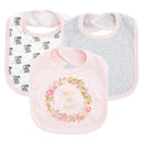 Honeyzone 3pc/lot 100% Cotton Baby Girls Bibs Pink Flamingo Print Baby Towel Bandanas Scarf Children Cravat Infant Towel
