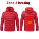 Men 9 Areas Heated Jacket USB Winter Outdoor Electric Heating Jackets Warm Sprots Thermal Coat Clothing Heatable Cotton jacket
