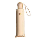 Flacher 3-facher ultraleichter Sonnenschutz, schwarze Beschichtung, UV-regnerischer und sonniger Regenschirm, automatischer tragbarer Regenschirm, weiblich