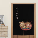 Japanese Door Curtain Partition Curtain Restaurant Decoration Curtain Noren for Noodle Store Kitchen Room Decoration