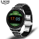LIGE, nuevo Reloj Inteligente para hombres, Reloj Inteligente deportivo, rastreador de actividad física, resistente al agua, pantalla táctil de círculo completo, Reloj Inteligente para Android IOS