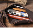 PNDME retro multifunctional genuine leather men's chest bag crazy horse cowhide waist pack sports small shoulder messenger bags