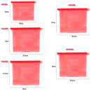 Bolsa de silicona de 500/1000/1500/3000ML para guardar alimentos, frutas, pan, galletas, contenedor sellado al vacío para herramientas de almacenamiento de refrigeración