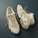 ¡Novedad de otoño 2022! Zapatillas de deporte Beige de alta calidad para hombre, zapatos gruesos para hombre, Zapatillas de tenis informales de talla grande a la moda con amortiguación