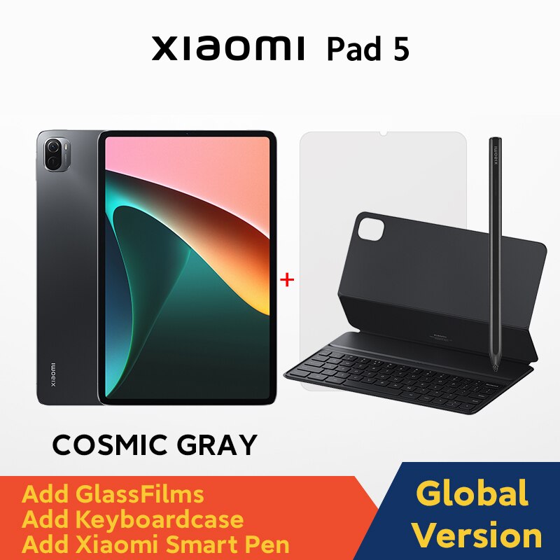 Estreno mundial Versión global Xiaomi Mi Pad 5 11'' WQHD+ 120Hz Pantalla Snapdragon 860 4 Altavoces estéreo 8720mAh MI Tablet 5