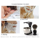 Shaving Brush Badger Hair 26mm Wood Handle Clear Acrylic Stand Stainless Steel Bowl for Men Wet Shave Brushes Set Gift
