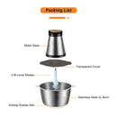 Picadora eléctrica de 2 velocidades VOA, picadora de carne de acero inoxidable, procesadora de alimentos, rebanadora, máquina de suplemento para bebés de 2 L de capacidad
