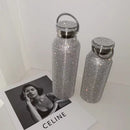 Diamant-Thermo-Vakuumflasche Bling Heißwasser-Thermoskanne Edelstahl-Thermosflasche Glitzernde große Isolierflasche Kaffeetasse