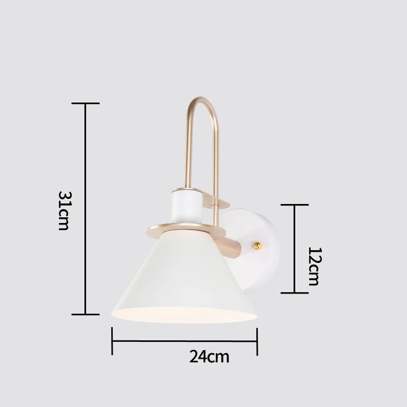 Lámpara de pared con forma de trombón LED de simplicidad nórdica para cocina, comedor, dormitorio, vestíbulo, estudio, mesita de noche, pasillo, lámpara de pared de habitación para niños