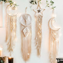 Nordic Stern Mond Makramee Heimdekoration Accessoires Boho Deko Ramadan Mädchen Kinder Babyzimmer Wanddeko Traumfänger Wandbehänge