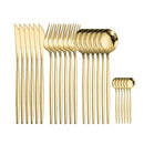 Cutlery Set Rose Gold Dinnerware Set 18/10 Stainless Steel Knife Fork Spoon  Kitchen Tableware Set Flatware Wholesale Cutlery