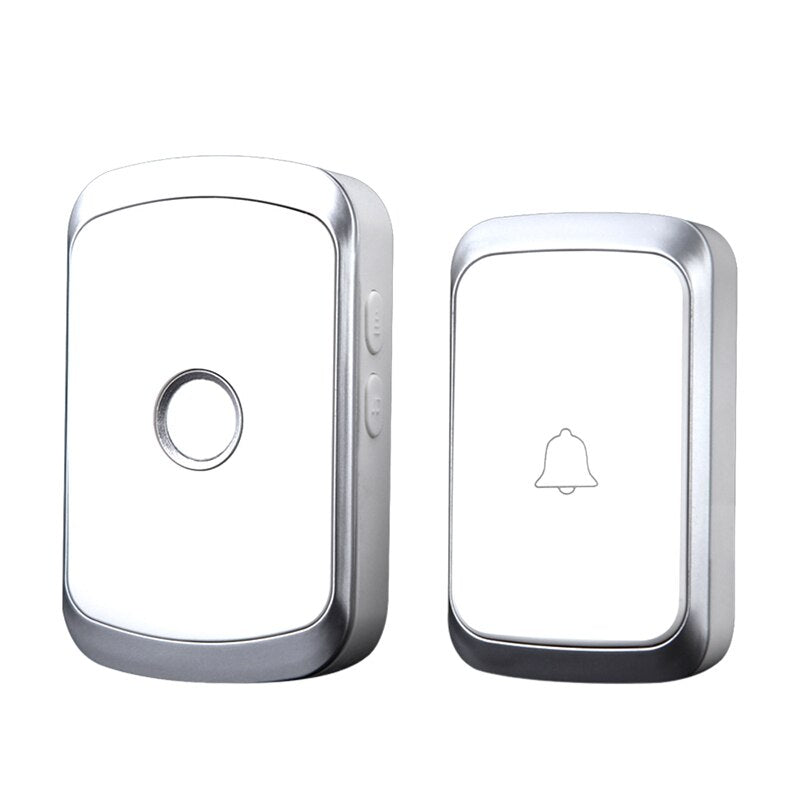 CACAZI Wireless Waterproof Doorbell 300M Remote US EU UK Plug LED Flash Home Cordless Door Bell Chime 1 2 Button 1 2 Receiver