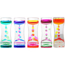 1PC Single Color Timer Sandglass Floating Liquid Oil Acrylic Hourglass Waist Shape Oil Liquid Motion Bubble Desk Toys Gift Decor