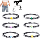 Cool Weight Loss Magnetic Therapy Bracelet Health Care 6mm Beads Hematite Bracelet Natural Stone Moonstone Charm Jewelry Pulsera