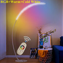 Nordic Dimmbare RGB CCT Fernbedienung Stehlampe Moderne LED C Angelstehleuchte Eck-Lese-Stehlampen Mit Tisch