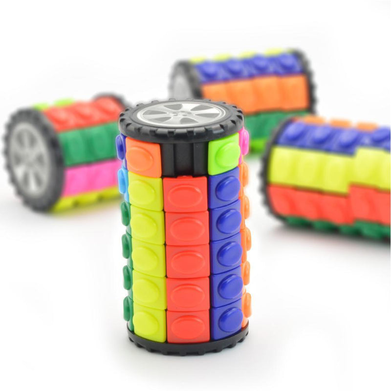 3D drehen Schiebezylinder Zauberwürfel bunter Babylon Turm Stressabbau Würfel Kinder Puzzle Spielzeug für Kinder Erwachsene sensorisches Spielzeug