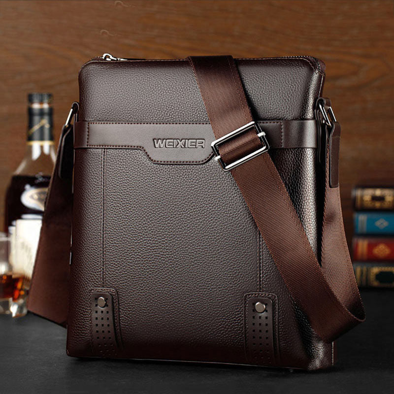 Pu leather men bag 2022 new simple fashion crossbody bag male zipper solid color business shoulder bag men small briefcase