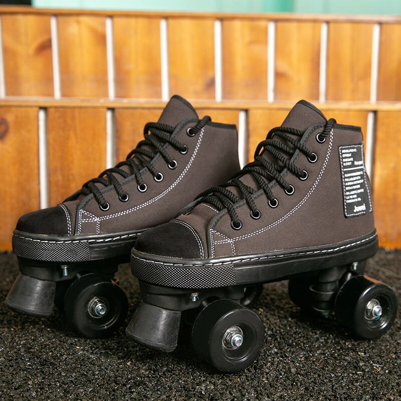 New Style Patines Adult Double-Row Roller Skates Four-Sheel  Adult Men Women Outdoor Roller Shoes