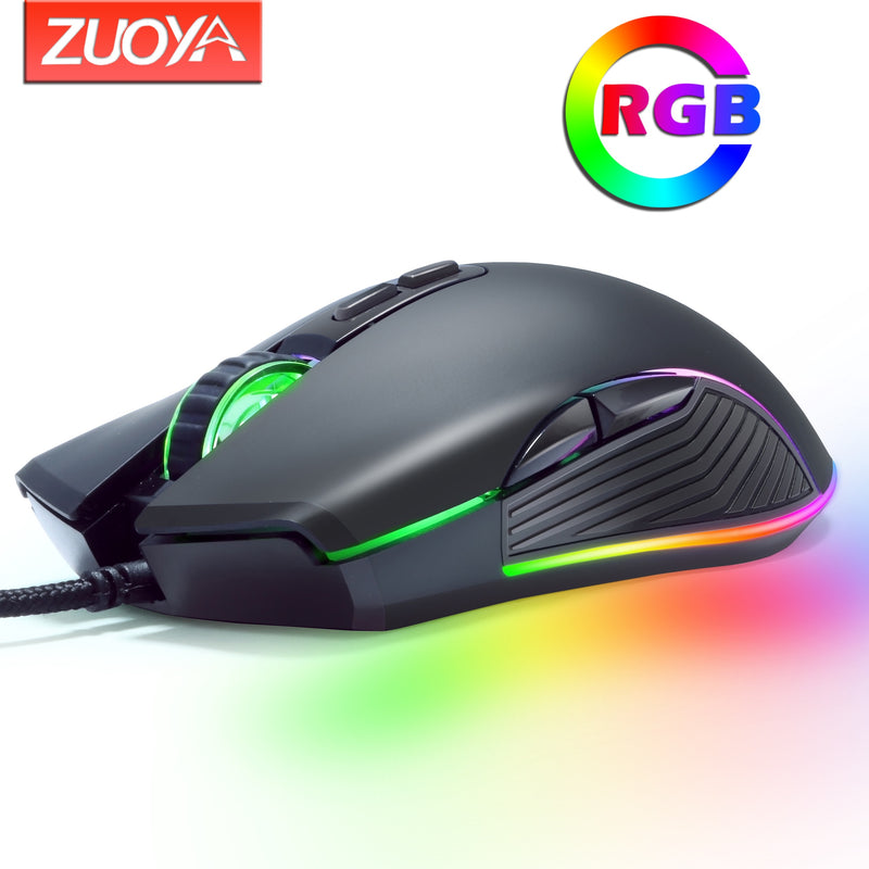 Ratón para juegos RGB con cable Original, ratón óptico para jugadores, DPI ajustable con retroiluminación para ordenador portátil, PC, juego profesional