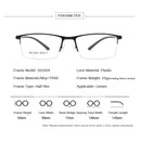 Business Half Rim Men Glasses Frame Metal Alloy Eyeglasses Fashion Cool Optical Eyewear Man Spectacles Prescription Frames