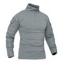 MAGCOMSEN Men's Army Combat Long Sleeve T Shirt Tactical Military Hunting 1/4 Zipper T-Shirt Outdoor Hiking Adventure Tee Shirts