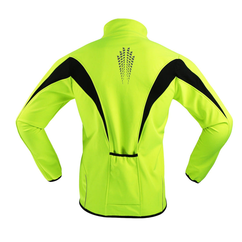 Arsuxeo Reflektierende Winter Herren Fahrradjacke Windjacke Wasserdicht Thermo Fleece Mantel MTB Outdoor Sport Fahrradjacke Kleidung