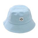 2020 New Smile Face Labeled Children Bucket Hats All Matched Simple Style Caps Kids Bob Hat Summer Fashion Sun Hat