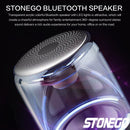 STOENGO True Wireless Stereo Speaker with Transparent Design, Breathing LED Light, TWS Bluetooth 5.0, TF Card &amp; AUX Audio Input