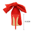 BIGTREE Shoes High Heels Suede Women Shoes Bow-knot Woman Pumps Stiletto Ladies Shoes Women Basic Pump Wedding Shoes Footwear