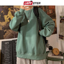 LAPPSTER Men Solid 7 Colors Harajuku Hoodies 2022 Mens Autumn Korean Fashions Oversized Sweatshirts Japanese Streetwear Clothes