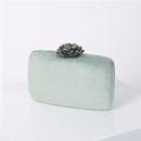 Bolso de mano de terciopelo para mujer, bolso de diseñador de lujo, bolso de mano con cerradura de flor de diamante, bolso de noche elegante, bolso de mano de boda ZD1905