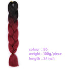 Black Star Hair Ombre Jumbo Extensiones de cabello trenzado Trenzas retorcidas de 24 pulgadas Fibra de cabello sintético para trenzado retorcido para mujeres