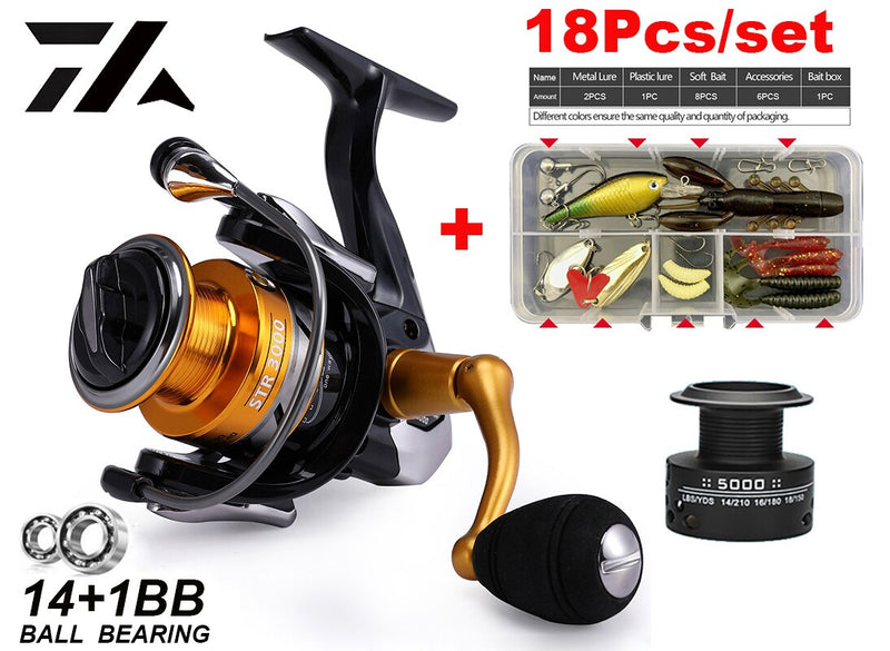New High Quality Double Spool Fishing Reel Stainless Steel Ball Bearing Fishing Feeder Spinning Reel For Carp Fishing