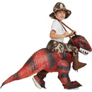 Velociraptor T REX mascota disfraz inflable para niños Anime disfraces de Halloween dinosaurio regalo de cumpleaños para fiesta Cosplay soplar