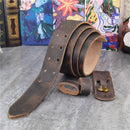 Vintage Leather Belts Without Buckles Men Belt Ceinture Homme Retro Mens Leather Belts Without Buckles 95-130CM SP07