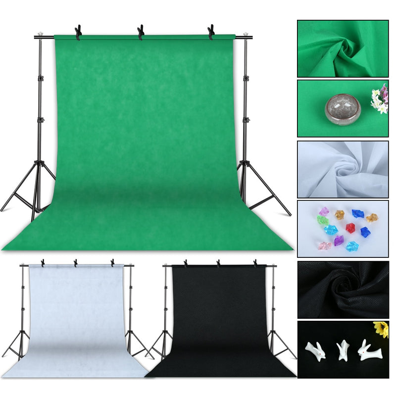 Photography Photo Studio Softbox Lighting Kit With 2.6x3M Background Frame 3pcs Backdrops Tripod Stand Reflector Board Umbrella