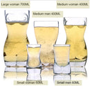 BORREY Unique Beer Cup Funny Wine Glass Whisky Vodka Shot Glasses Creative Bar Cocktail Glass Body Shape Mug Coffee Juice Cup